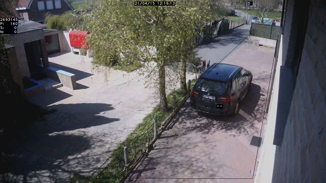 camera beeld met zone voorgevel